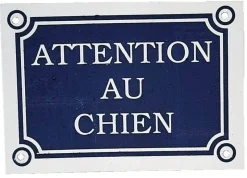 ZOLUX Plaque signalétique pour portail "Attention au chien"