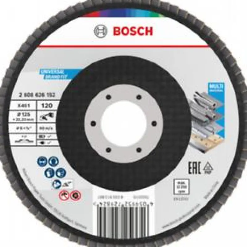 Best BOSCH 15 Plateaux à lamelles X451 Plat Ø125mm G120