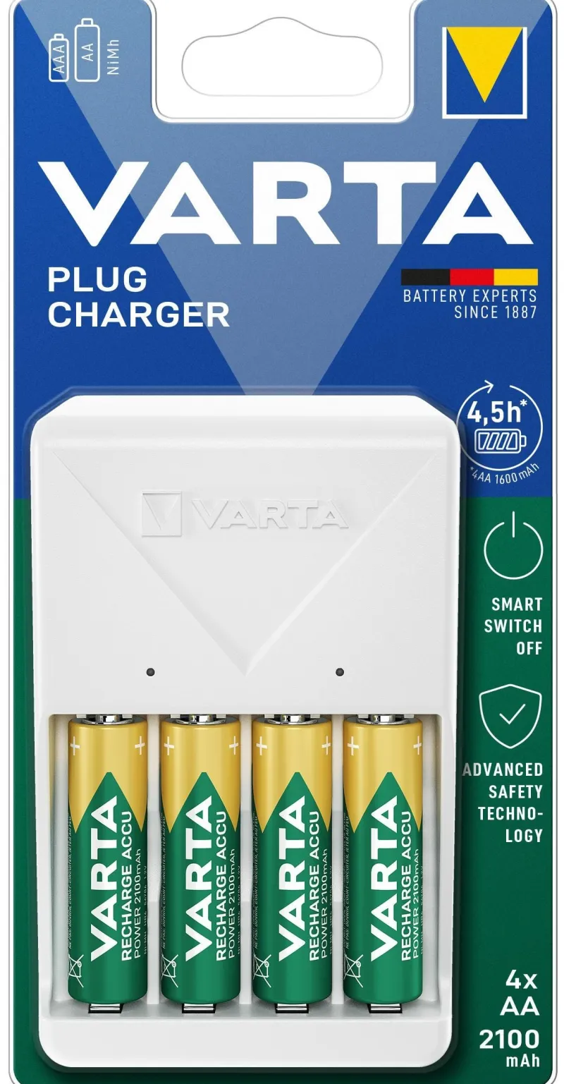 Clearance VARTA Plug chargeur + 4 AA 2100 mAh