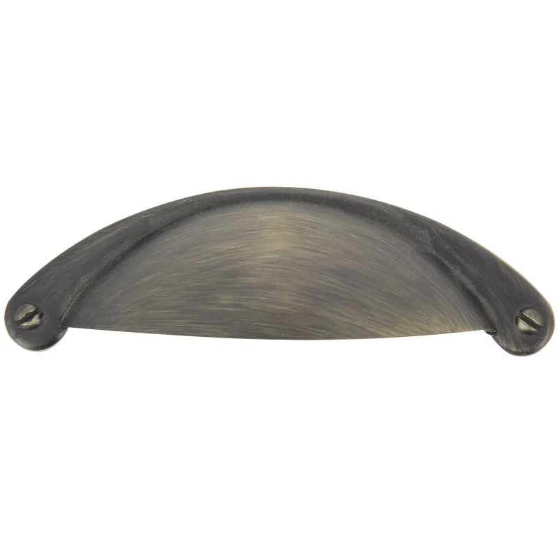 Outlet Poignée coquille entraxe 64 mm zamak laitonné vieilli mat x2