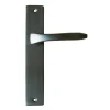 Hot Poignée de porte sur plaque alu gris carbone sans trou 195mm