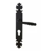 Sale Poignée de porte sur plaque Brest Fer Noir Cylindre 195mm