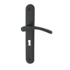 Discount Poignée de porte sur plaque cluses alu acier serrure 195mm