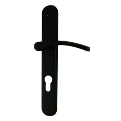 Discount Poignée de porte sur plaque cluses alu acier cylindre 195mm