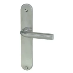 Best Poignée de porte sur plaque écume inox sans trou 195mm