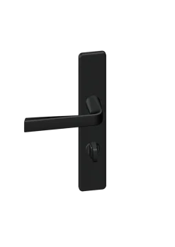 Outlet Poignée de porte sur plaque Kaza Basalt noir condamnation