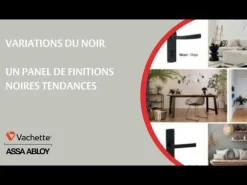 Discount Poignée de porte sur plaque Kaza Finition Basalt noir Clé L