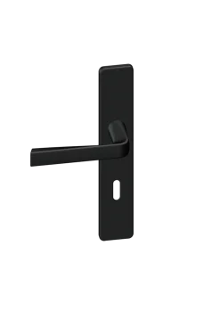 Discount Poignée de porte sur plaque Kaza Finition Basalt noir Clé L