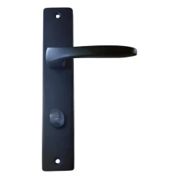 Clearance Poignée de porte sur plaque Lunel alu condamnation 195mm
