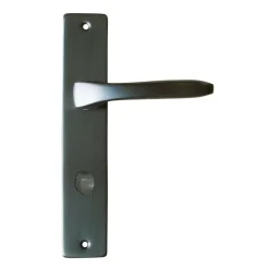 Sale Poignée de porte sur plaque Lunel alu condamnation 195mm