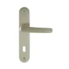 New Poignée de porte sur plaque nina zamak satiné serrure 165mm