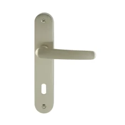 New Poignée de porte sur plaque nina zamak satiné serrure 165mm