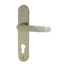 Sale Poignée de porte sur plaque nina zamak satiné cylindre 165mm
