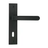 Outlet Poignée de porte sur plaque Onyx pêne dormant zamak 165mm