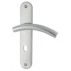Clearance Poignée de porte sur plaque tuba inox serrure 195mm