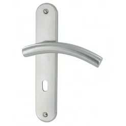Clearance Poignée de porte sur plaque tuba inox serrure 195mm