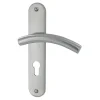 Outlet Poignée de porte sur plaque tuba inox cylindre 195mm