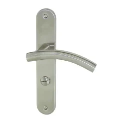 Hot Poignée de porte sur plaque tuba inox condamnation 195mm