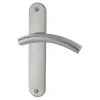 Hot Poignée de porte sur plaque tuba inox sans trou 195mm