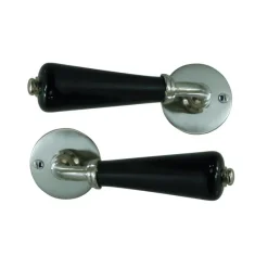 Online Poignée de porte sur rosace canon porcelaine noir