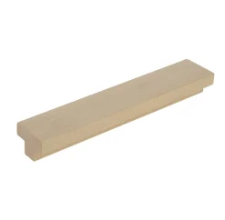 New Poignée entraxe 128 mm en bois naturel verni x2