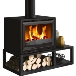 Clearance GODIN Poêle à bois Beaupré noir