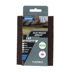 Best NORTON Éponge abrasive 2 angles 126 x 72 x 25 mm Grain 60/100