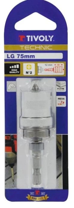 Online TIVOLY Porte-embouts de vissage spécial plâtre L.75mm