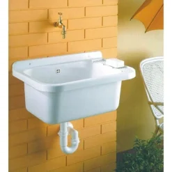 INTERPLAST Poste d'eau lave-mains 59x38x27cm Blanc