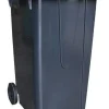 Sale BELLI Poubelle anthracite avec couvercle bleu 240L