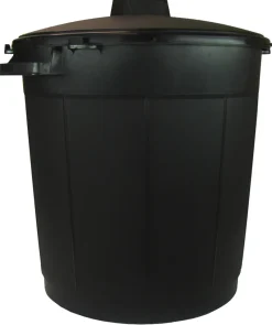 BELLI Poubelle immeuble 80L avec couvercle verrouillable noir