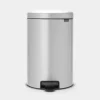 Sale Poubelle à pédale NewIcon gris métallisé 20L