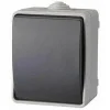 Outlet Poussoir IP54 Aquae bicolore gris