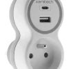 Hot ZENITECH Prise 16A + chargeurs USB A+C blanc/gris bolea