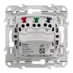 Outlet SCHNEIDER Prise affleurante 2 pôles + terre Odace blanc