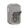 New LEGRAND Prise de courant + va-et-vient étanche Plexo vertical gris