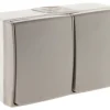 Outlet ZENITECH Prise double 2 pôles + terre IP55 horizontale bicolore orok