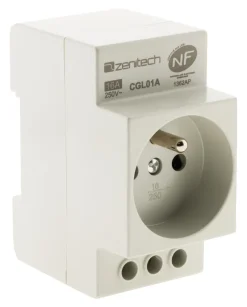 New ZENITECH Prise modulaire 2 pôles + terre