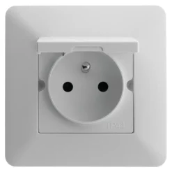 New ZENITECH Prise 2 pôles + terre artezo IP44 blanc