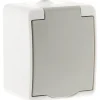 Sale ZENITECH Prise 2 pôles + terre mini IP54 gris clair v2