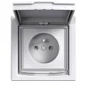 Hot SCHNEIDER Prise 2p+T avec cache IP44 Asfora