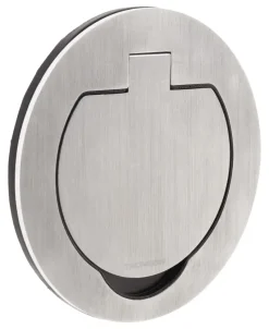 New Prise ronde 16A 2 pôles + terre IP55 aluminium brossé