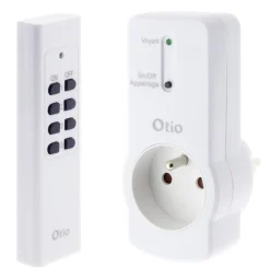 Outlet ZENITECH Prise télécommandée + télécommande blanc