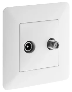 Online ZENITECH Prise TV Ø9.52mm + fm femelle artezo blanc