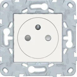 Discount SCHNEIDER Prise Unica 2 prises + terre affleurante
