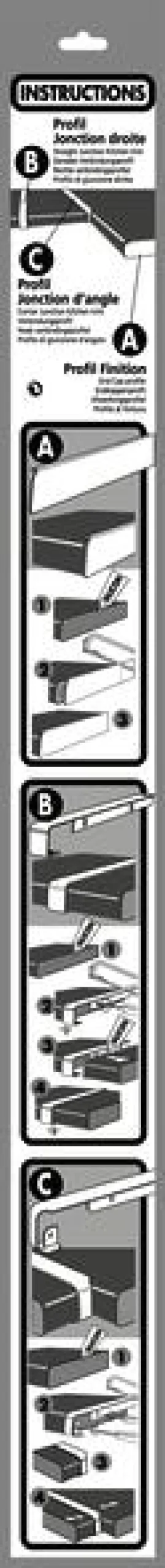 Clearance Profil plan de travail finition bordure aluminium