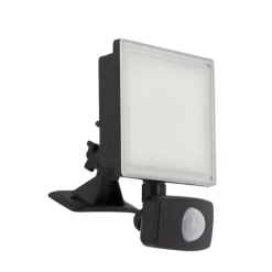 XANLITE Projecteur extérieur noir à détection LED
