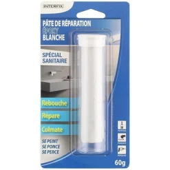 Discount INTERPLAST Pâte de réparation époxy Blanche Interfix 60g