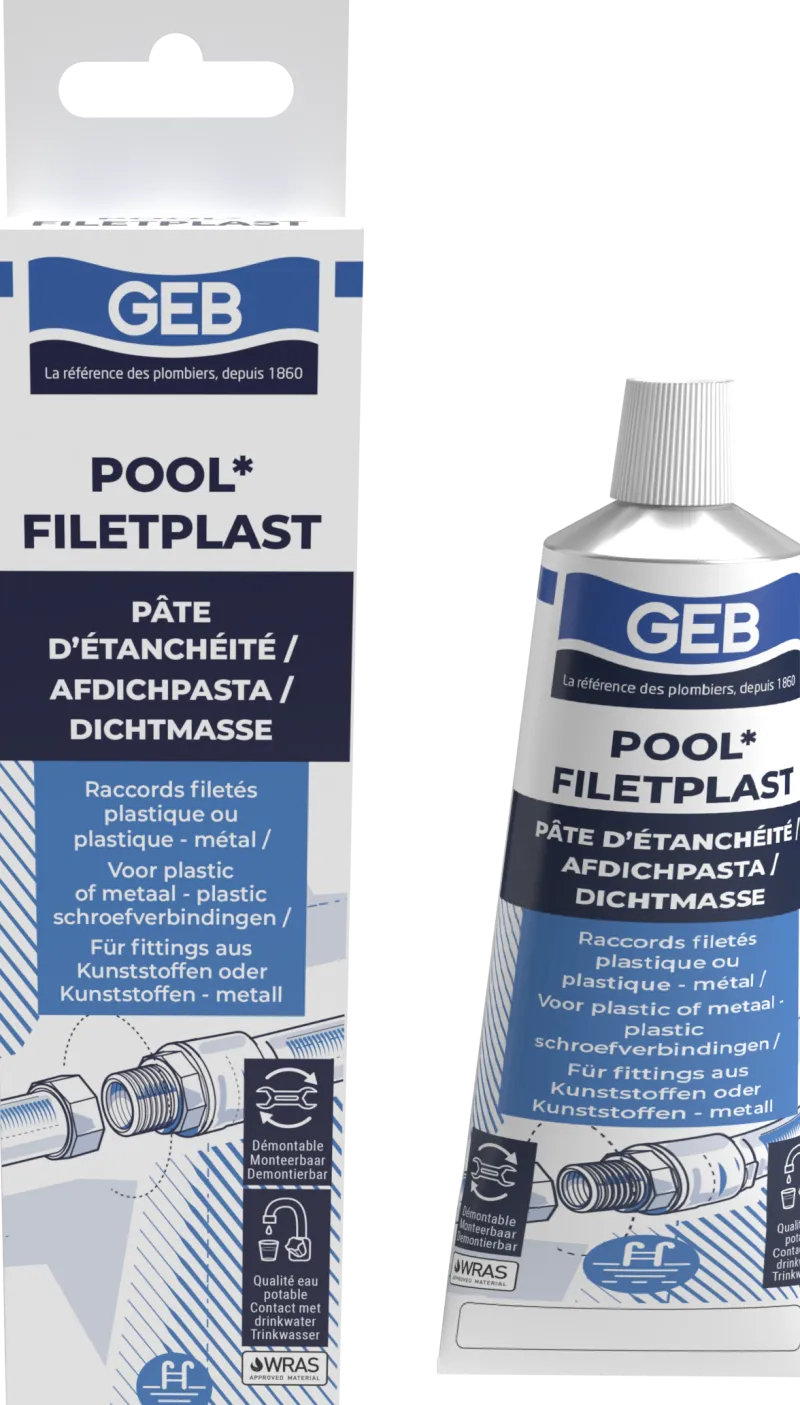 Sale GEB Pâte d’étanchéité pour raccords filetés plastique 100g