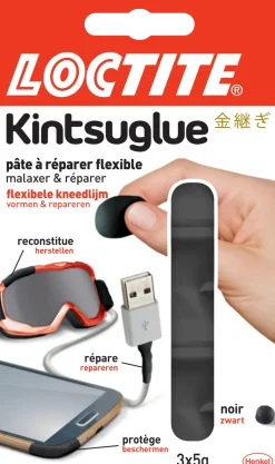 Clearance LOCTITE Pâte à réparer multiusage Kintsuglue noir 3x5g